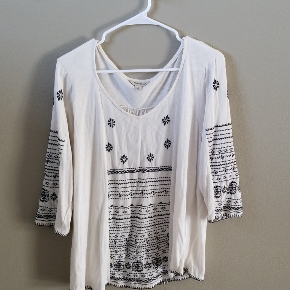 Lucky Brand Embroidered Blouse